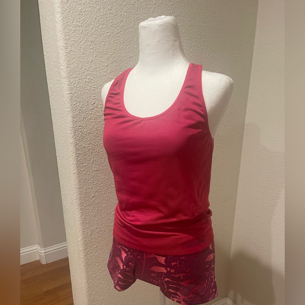 UNDER ARMOUR shorts and NEW BALANCE tank set